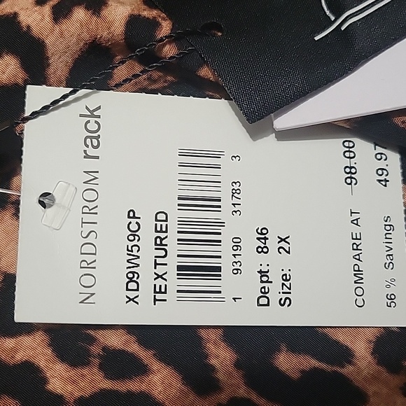 Leopard print midi wrap dress size 2x - Picture 5 of 5